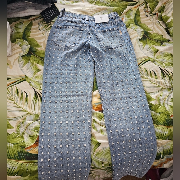 Retrofete Vero Embellished Jeans Size 25 NWT - Picture 9 of 9